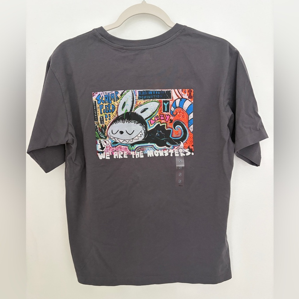 Uniqlo Dark Gray Graphic Tee
